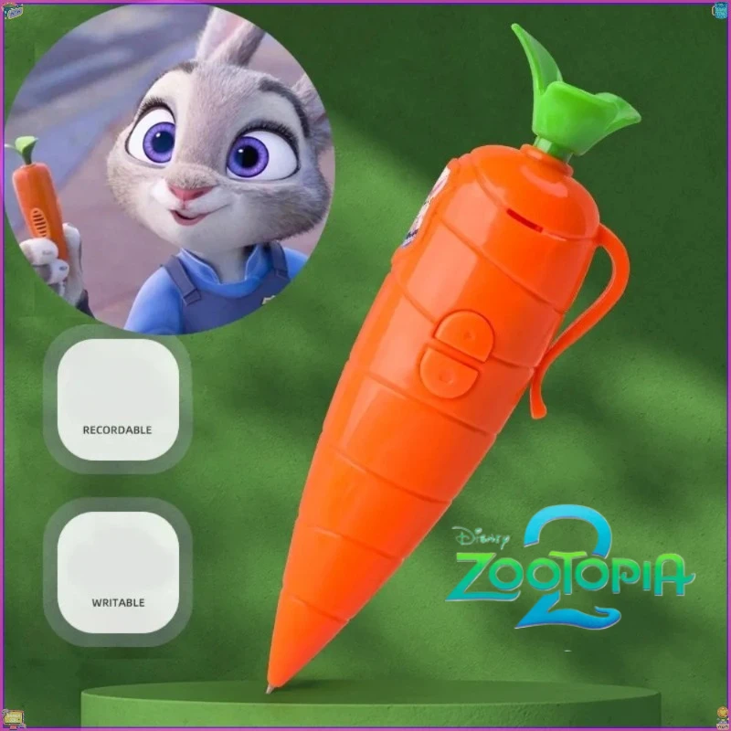 2:2 Neuheit Karottenförmiger Diktiergerät-Stift, beschreibbarer Graffiti-Kugelschreiber, Spielzeug mit elektronischem Klang und lustiges Geschenk für Kinder/Erwachsene