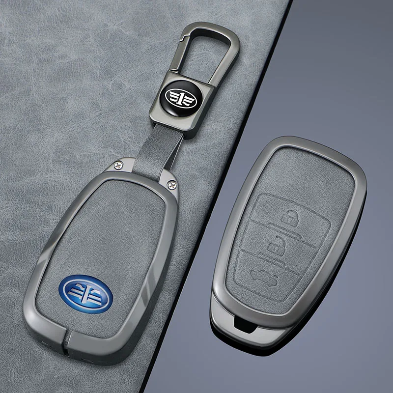 سبائك الزنك سيارة الذكية مفتاح بعيد غطاء حامي حامل قذيفة ل FAW Besturn X80 2018 2019 2020 2021 المفاتيح الملحقات #6