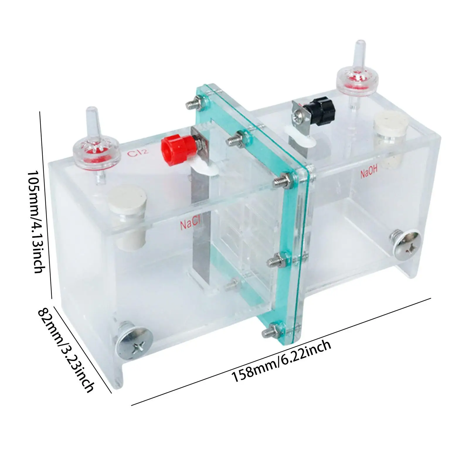 전해조 시위자 이온 교환 멤브레인 사용하기 쉬운 줄기 도구 교실 교사 청소년을 위한 티타늄 전극 장비