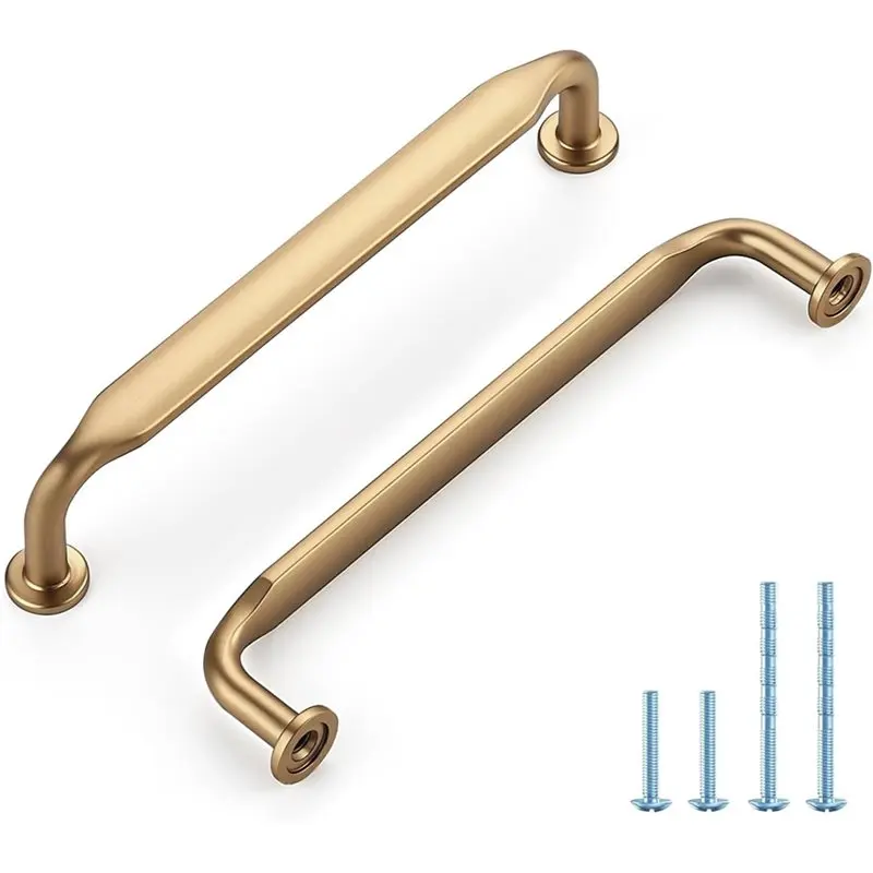 

AB41-10 Pack 5 Inch Champagne Bronze Cabinet Handles Solid Zinc Alloy Pulls For Kitchen, Bathroom, Dresser & Closet Cabinets