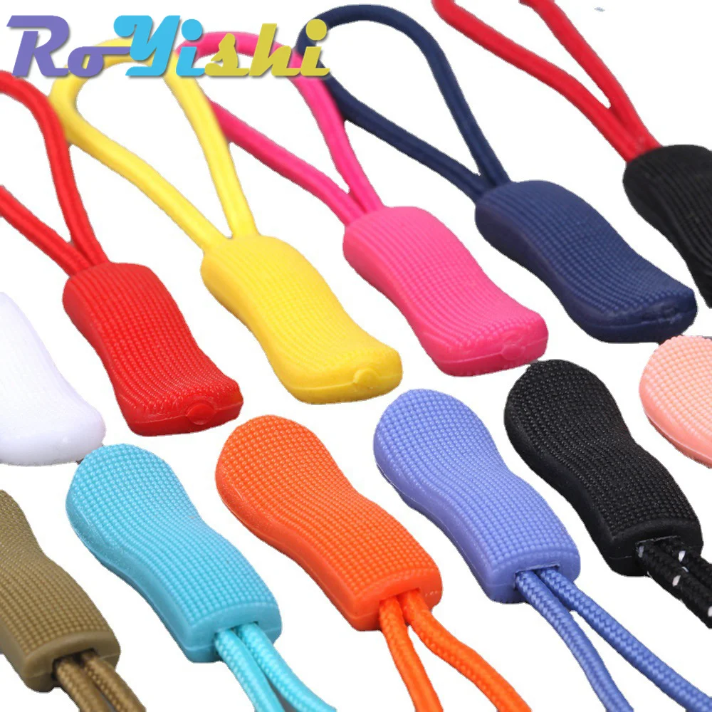 10 Pcs/Pack Mix Color Cord Zipper Pull Puller End Strap For Apparel Travel Bag Accessories