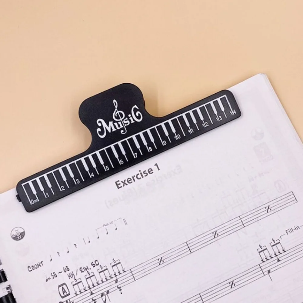 Spring Clip Music Score Clip New Black Durable Qin Score Clip Sturdy Piano Music Sheet Holder