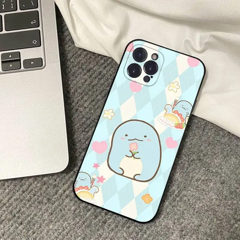 Japan anime sumikko gurashi Phone Case Silicone Soft for iphone 14 13 12 11 Pro Mini XS MAX 8 7 6 Plus X XS XR Cover image 4