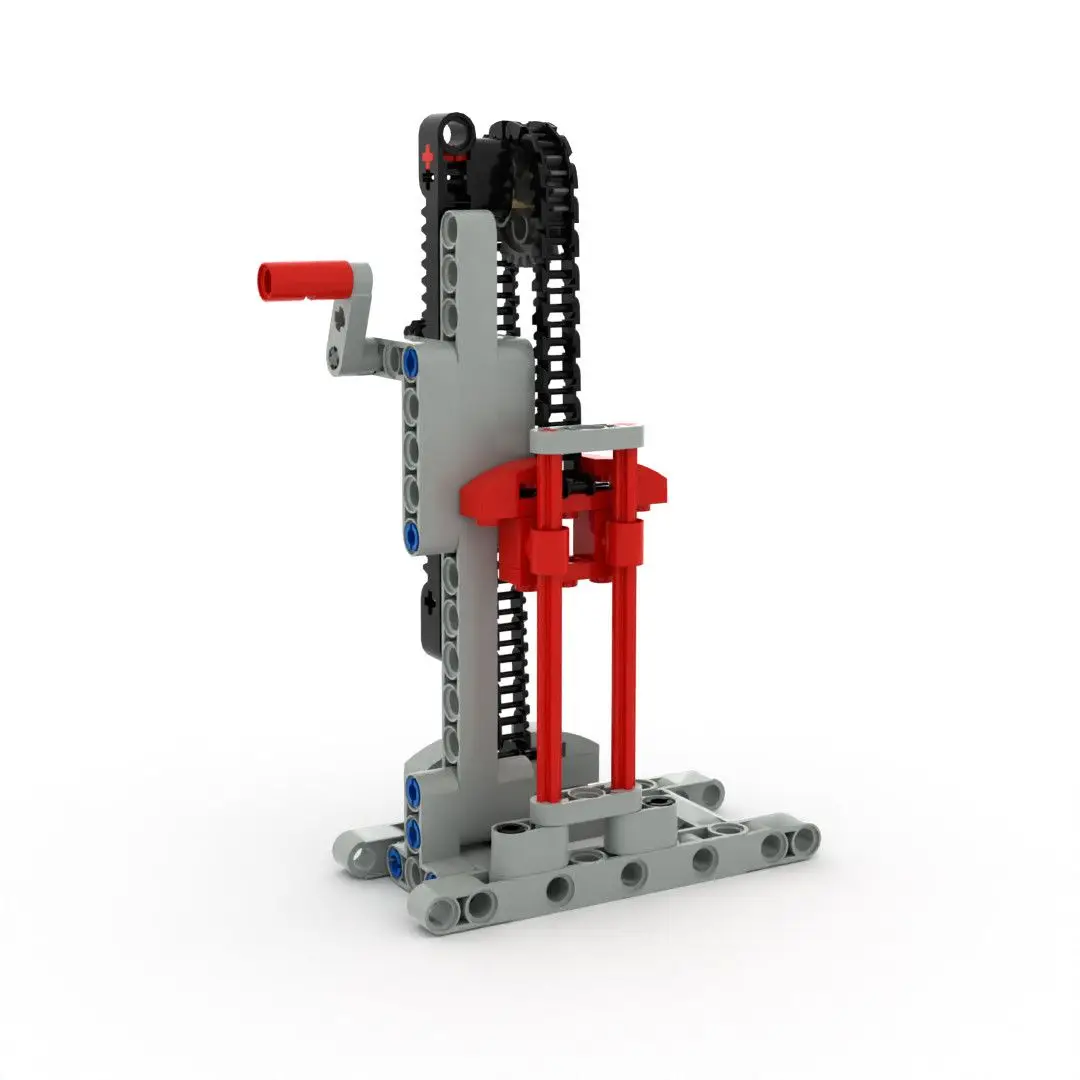 Chain Elevator Mechanism, Robot Gear Mechanical Technic Building Blocks, STEM Educational DIY Assembly Model Set