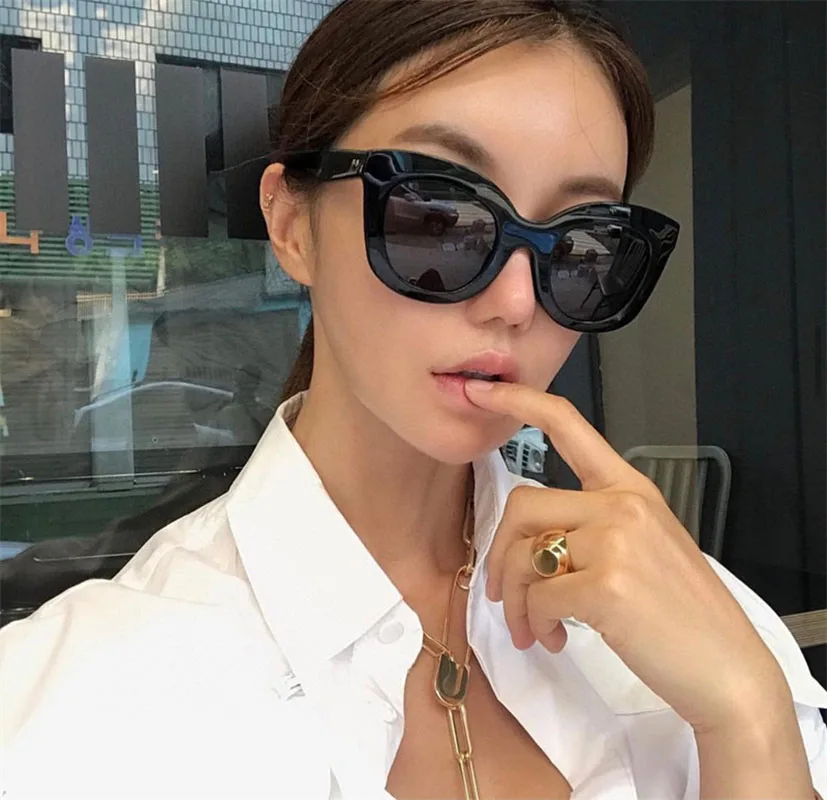 Hot Selling Women's Sunglasses Cat Eye Shape Anti-reflective Trendy Sun Glasses Model Fashion Photographing Female Sun Glass