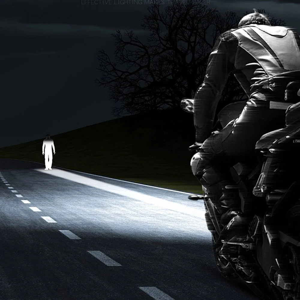 Luces de circulación diurna faro de motocicleta foco fuerte foco delantero luz intermitente estroboscópica luces antiniebla LED