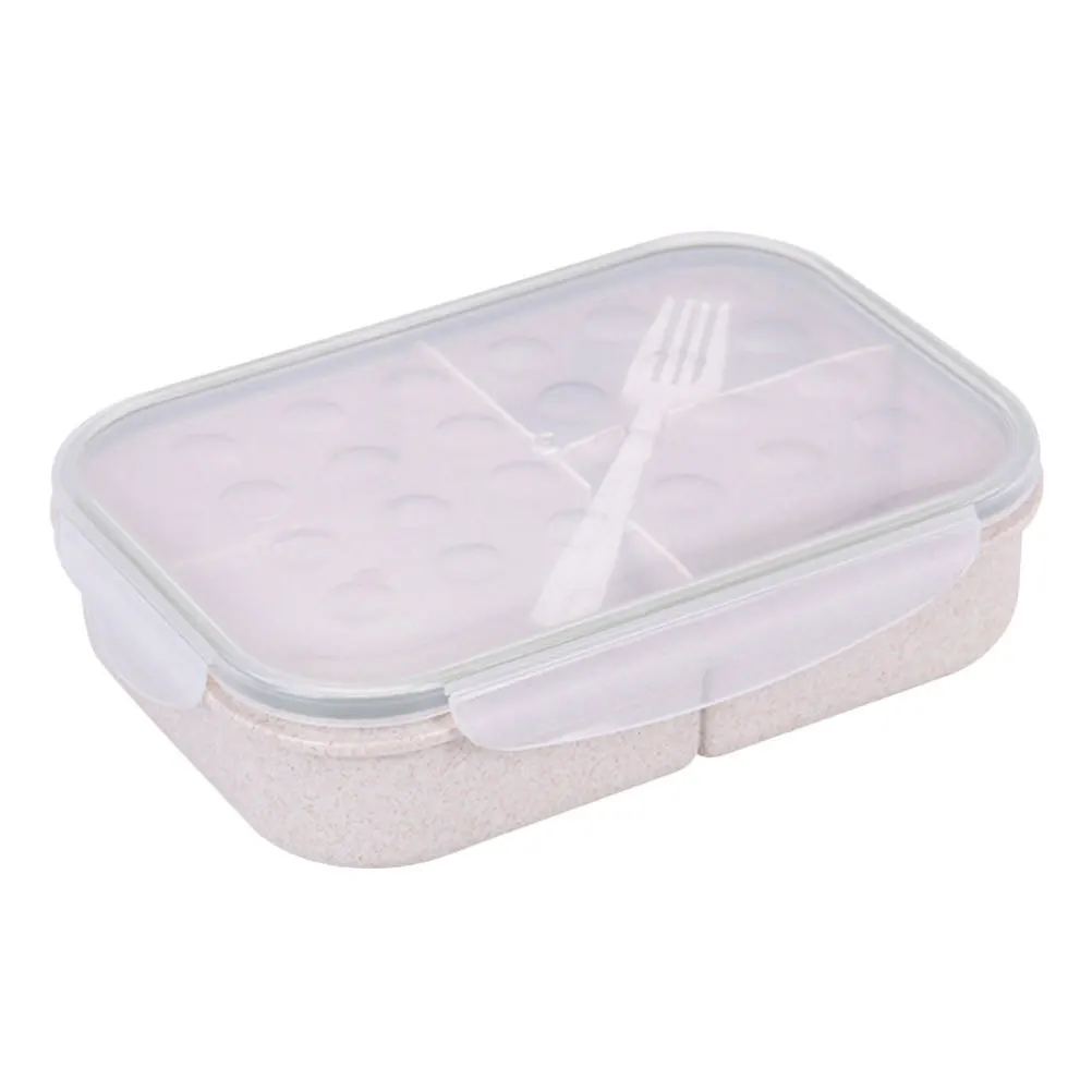 مجموعة واحدة من صندوق بينتو البلاستيكي خفيف الوزن وحاوية الغداء المحمولة للمدرسة والمكتب في الهواء الطلق لتخزين الفاكهة وحامل الطعام المختوم