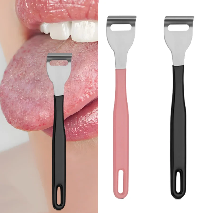 

Tongue Cleaner Scraper Heal Bad Breath Fresh Breath Oral Hygiene Stainless Steel Tongue Scraper Remove Bad Breath Oral Care Tool