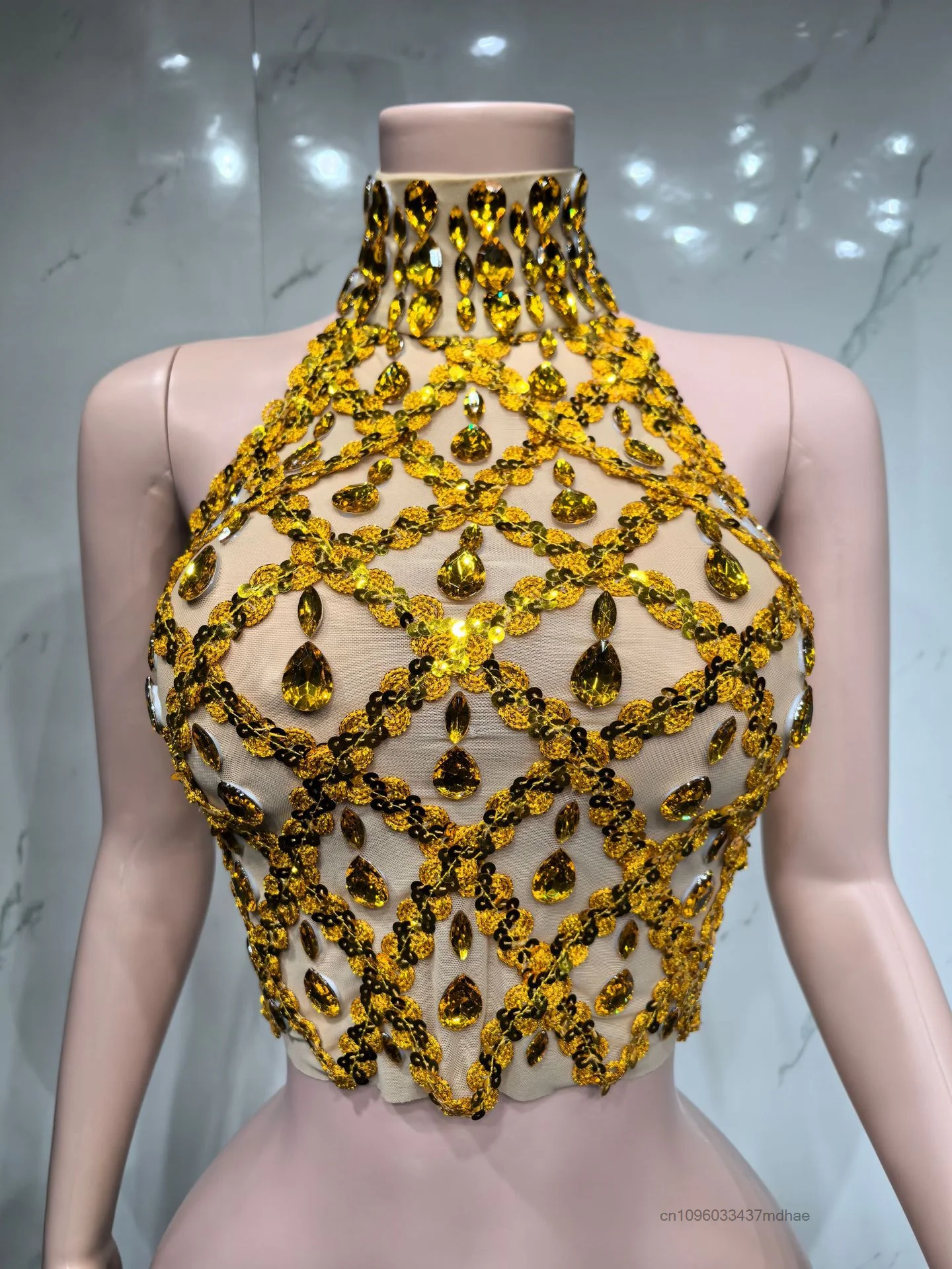 Wysoki Kołnierz Błyszczący Dia – Evening Gown recenzja i cena