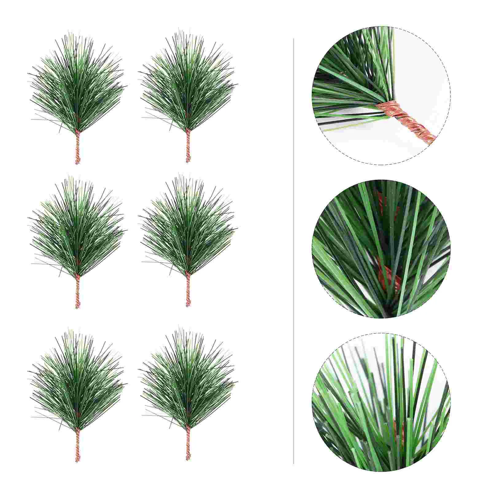 Ramas de rama de pino Artificial, adorno de árbol de púas de Navidad, suministros para fiestas, manualidades, plantas de imitación, guirnalda de interior