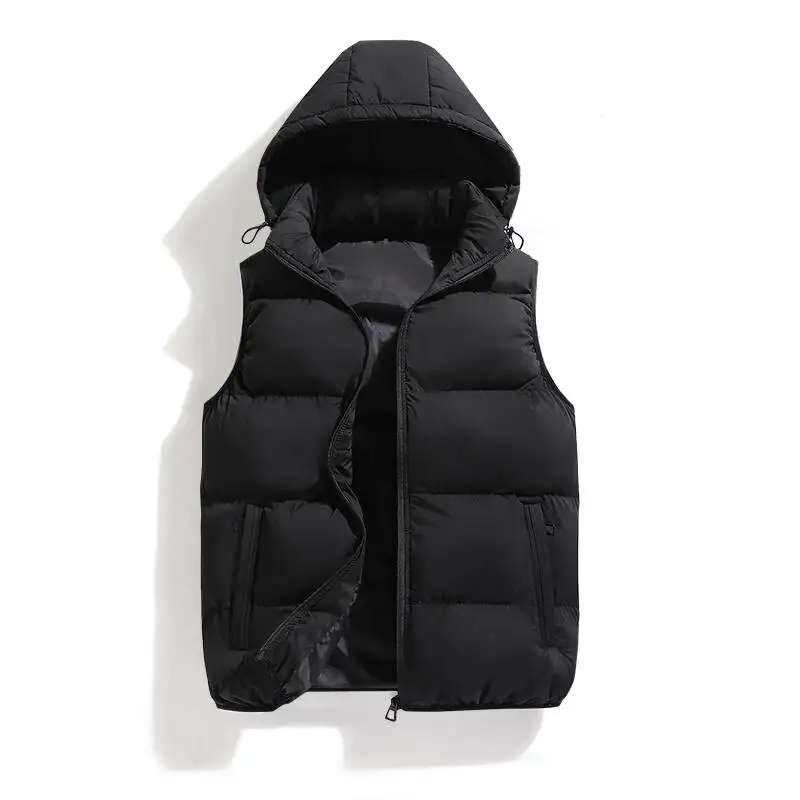 

Mens Vest Jacket Warm Sleeveless Jackets Winter Waterproof Zipper Coat Autumn Stand-Up Collar Casual Waistcoat Brand Clothing