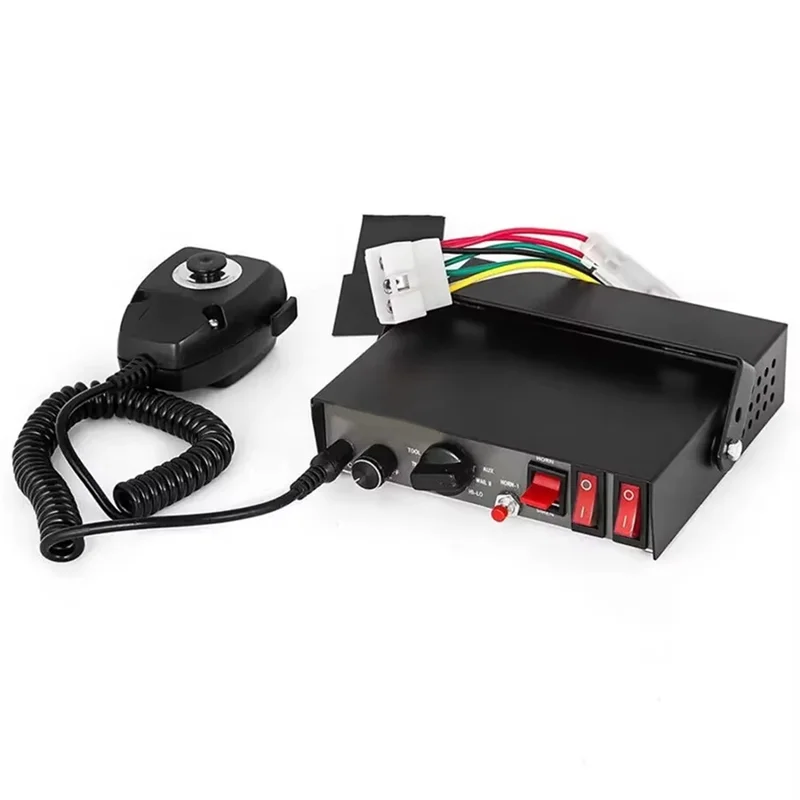 M93K-200W 9 Sound Loud Warning Alarm Police Fire Siren Horn PA Speaker MIC System Microphone Fire Speaker Host