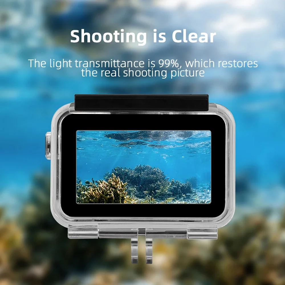 BRDRC 40M Waterproof Case for DJI OSMO Action 5 Pro Protective Shell Sports Camera Swimming Diving Surfing Action 4 Accessory