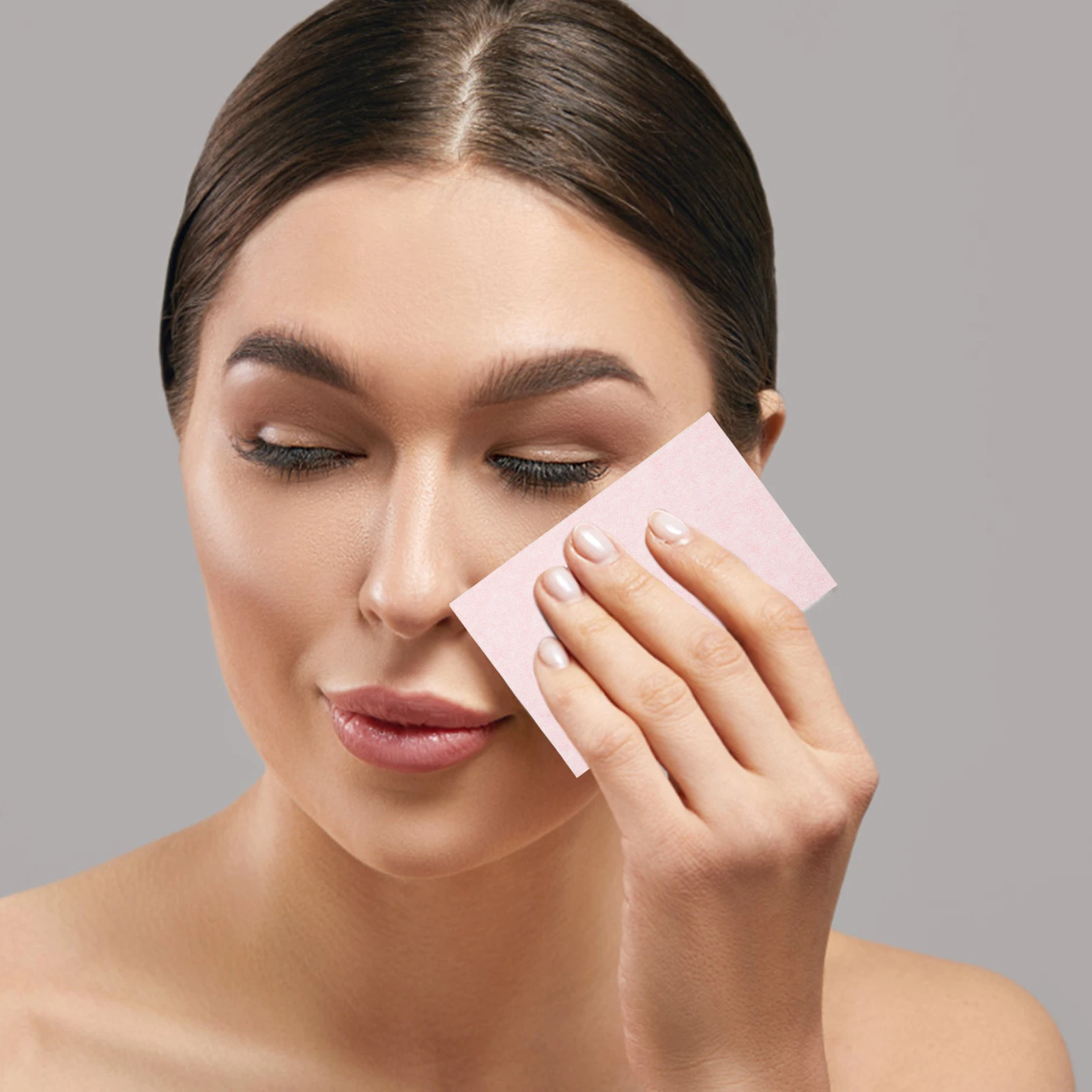 

50pcs 2500 Counts Absorbing Paper Blotting Sheets Blue Film Oil Facial Oil Blotting Paper Control Portable Use Facial Tissue