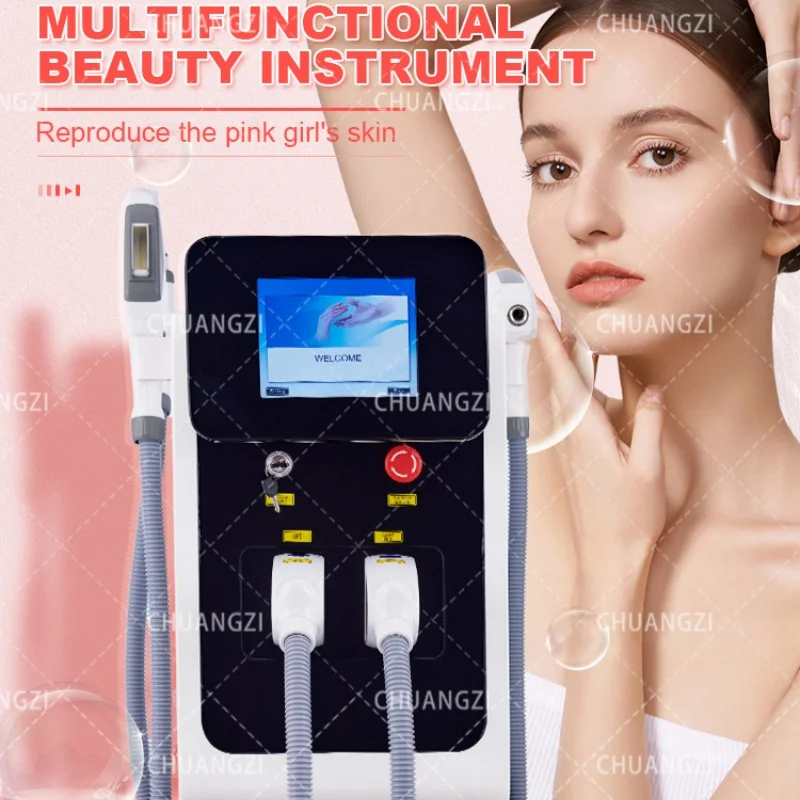 Hot Sale 3 in1 Diode Laser  Multifunction Opt Ipl  Laser Tattoo Removal  Hair Removal Beauty Equipment