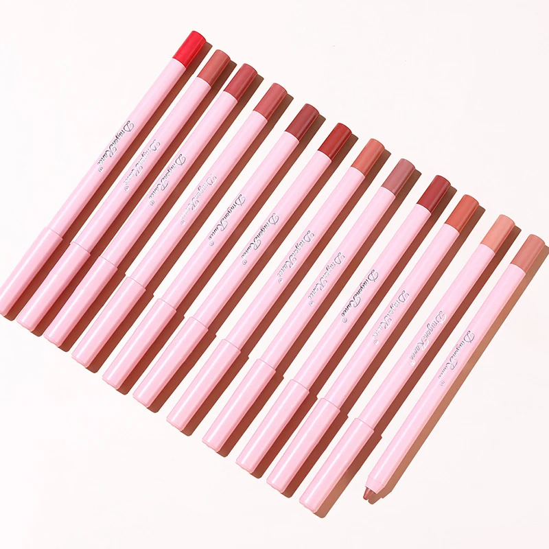 Lápiz Delineador de labios mate Multicolor, resistente al agua, contorno de labios, maquillaje, lápiz labial de larga duración, taza antiadherente, lápiz labial Sexy, cosméticos