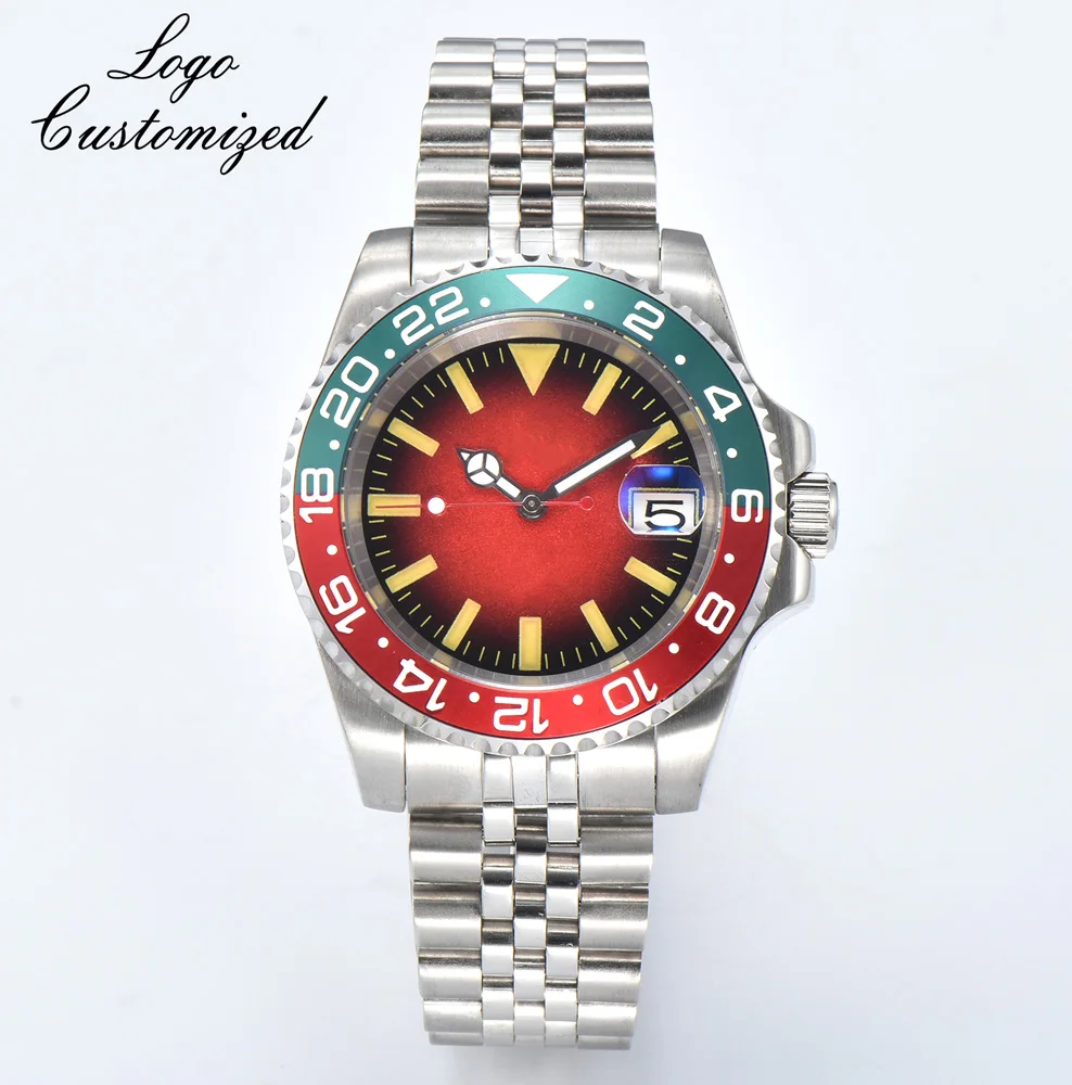 40mm-men's-watch-nh35-watch-diy-sterile-luminous-dial-stainless-steel-sapphire-crystal-glass-case-watch-customized-logo