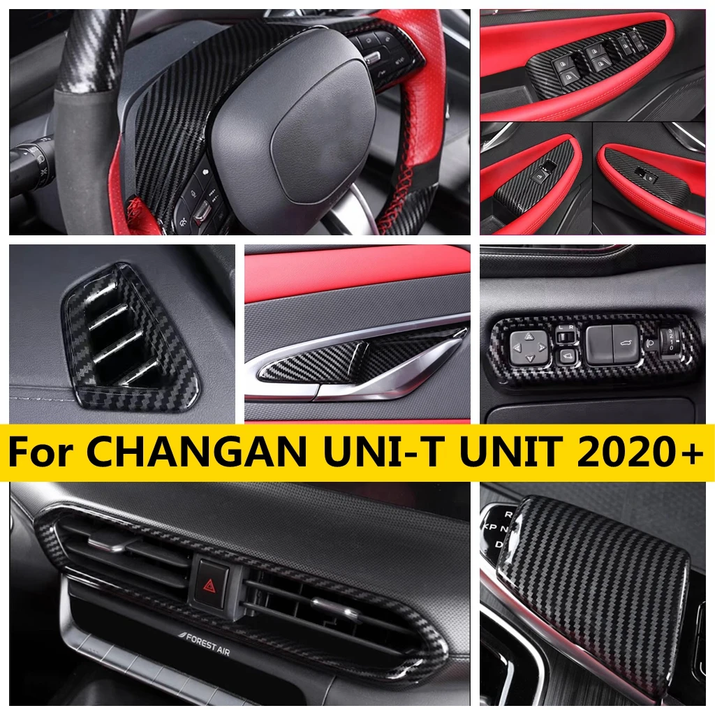 

Steering Wheel Window Lift Button Air Vent AC Outlet Decor Frame Cover Trims For CHANGAN UNI-T UNIT 2020 - 2023 Car Accessories