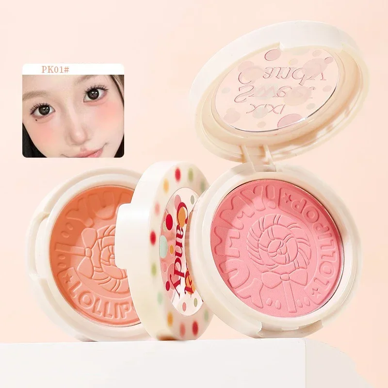 Pink Blush Cream Lip Cheek Matte Nude Nature Beauty Monochrome Multi-purpose Kawaii Makeup Easy To Wear Cheeks Cosmetics Tool