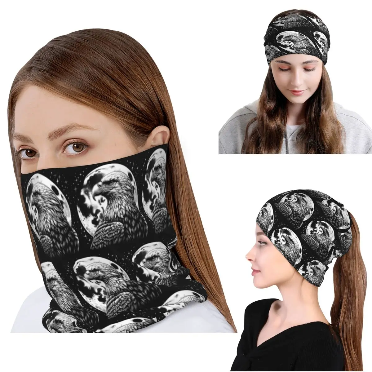 

Eagle Bandana Neck Gaiter Wrap Mask Scarf Multifunction Headband Beanies Hat Unisex Adult Breathable