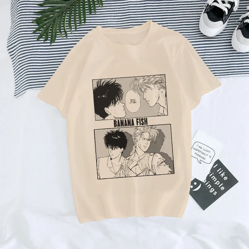 Banana Fish T Shirt Men Kawaii Summer Tops Hot Japanese Anime Cartoon T-shirt Funny Manga Graphic Tees Unisex Tops Tshirt Male