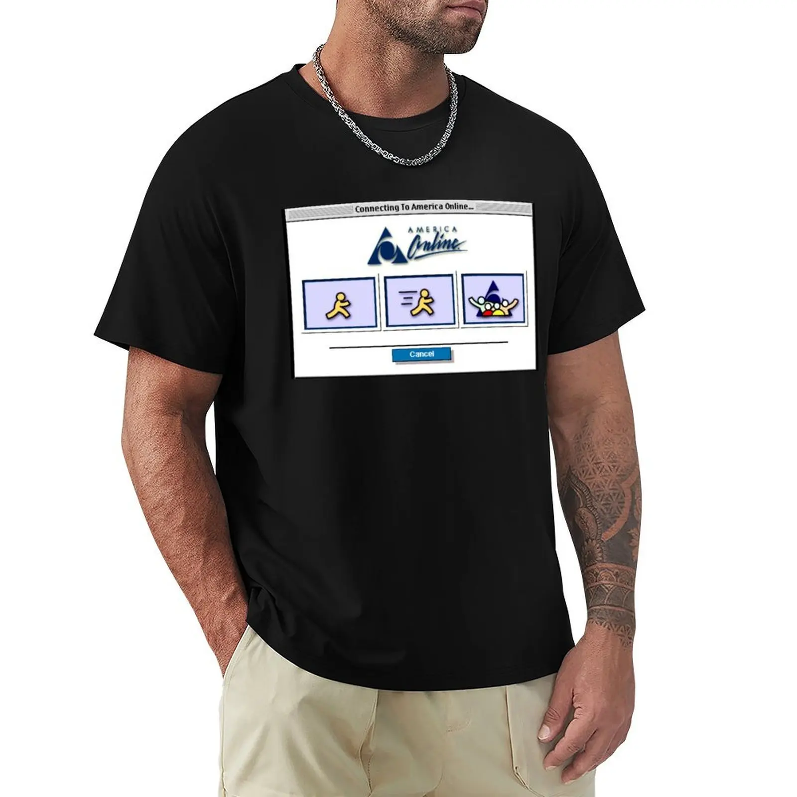 

Connecting to AOL T-Shirt vintage anime mens designer clothes