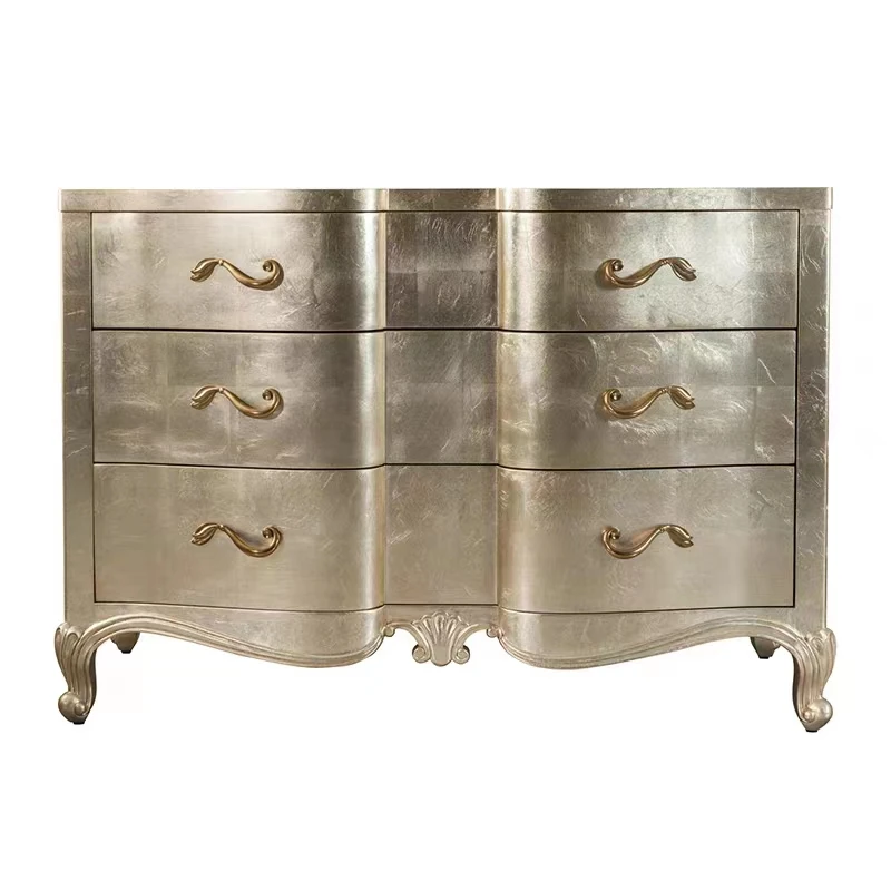 

American light luxury solid wood chest, bedroom storage, drawer storage, Vienna six chest