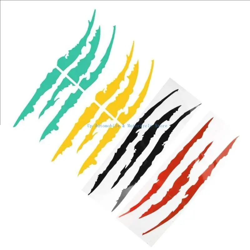270E Motorcycle Sticker Decorative Skull Claw Scratch Stripe Marks Decal