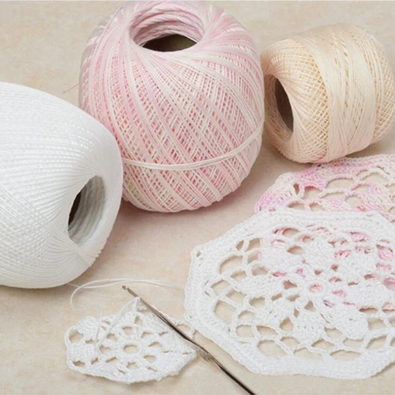 50g/ball Lace Crochet Yarn Thin Cotton Thread for Hand Knitting Children Blanket Cloth Yarn Thread Sewing Thread Hand Knitting