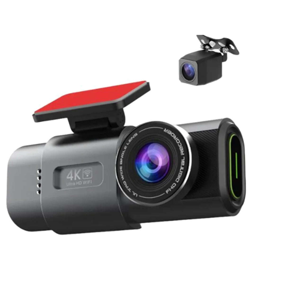 Dash Cam 4K Dashcam Mini Camera Recorder GPS Wifi 64G Parking Dual