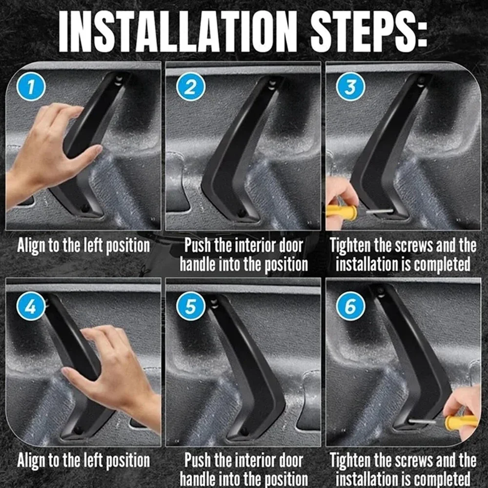 มือจับประตูด้านในสำหรับรถยนต์ฟอร์ด เฟียสต้า ปี 2011-2020 แบบกระจกธรรมดา ใช้แทน D2BB-A23943-CA35B8,G2BZ-5823943-JA