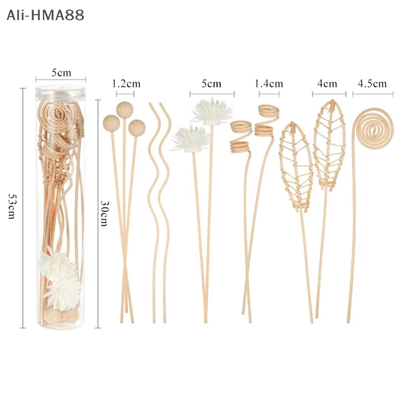

12Pcs/Set Home Hotel Decoration DIY Flower Rattan Sticks Fireless Fragrances Reed Diffuser Stick Ornaments