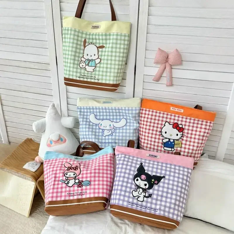 

Косметичка Kuromi, учебная сумка «Hello Kitty», Cinnamoroll, аниме, большая вместительная сумка для хранения, сумка для мобильного телефона