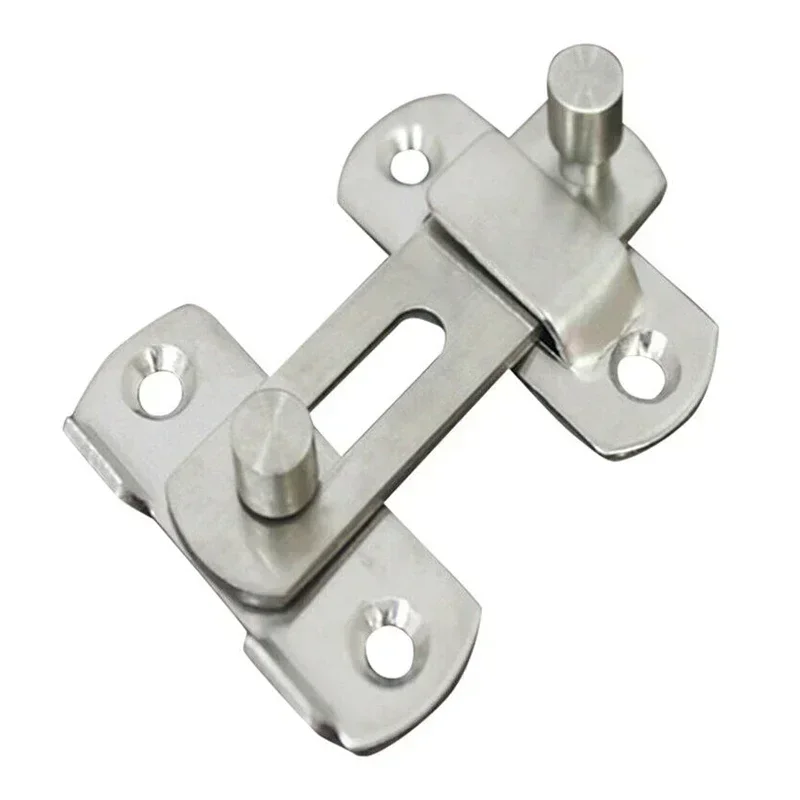 Screws Lock Silver Sliding Door Stainless Steel Bolt Bolts Furniture Gate Latch Pet Cage Rustproof Safety Security