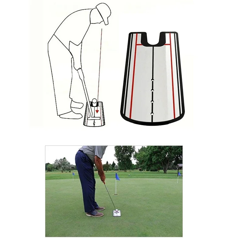 Golf Putting Practice Mirror Swing Auxiliary Trainer Posture Correction Putter Training Mirror