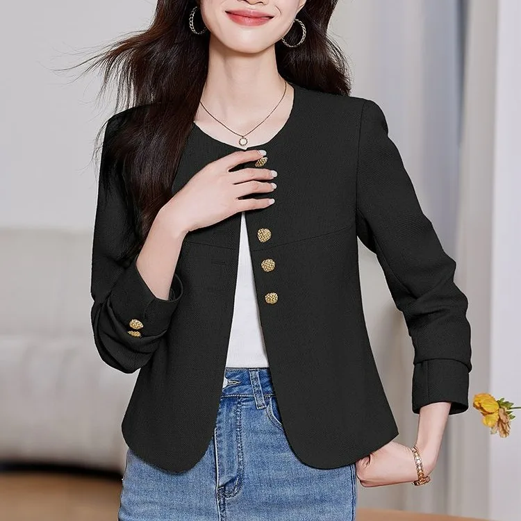 

Верхняя одежда Ele round Ne ort Jaet, осенний сезон 2022, женский топ High Faion, тонкий женский топ