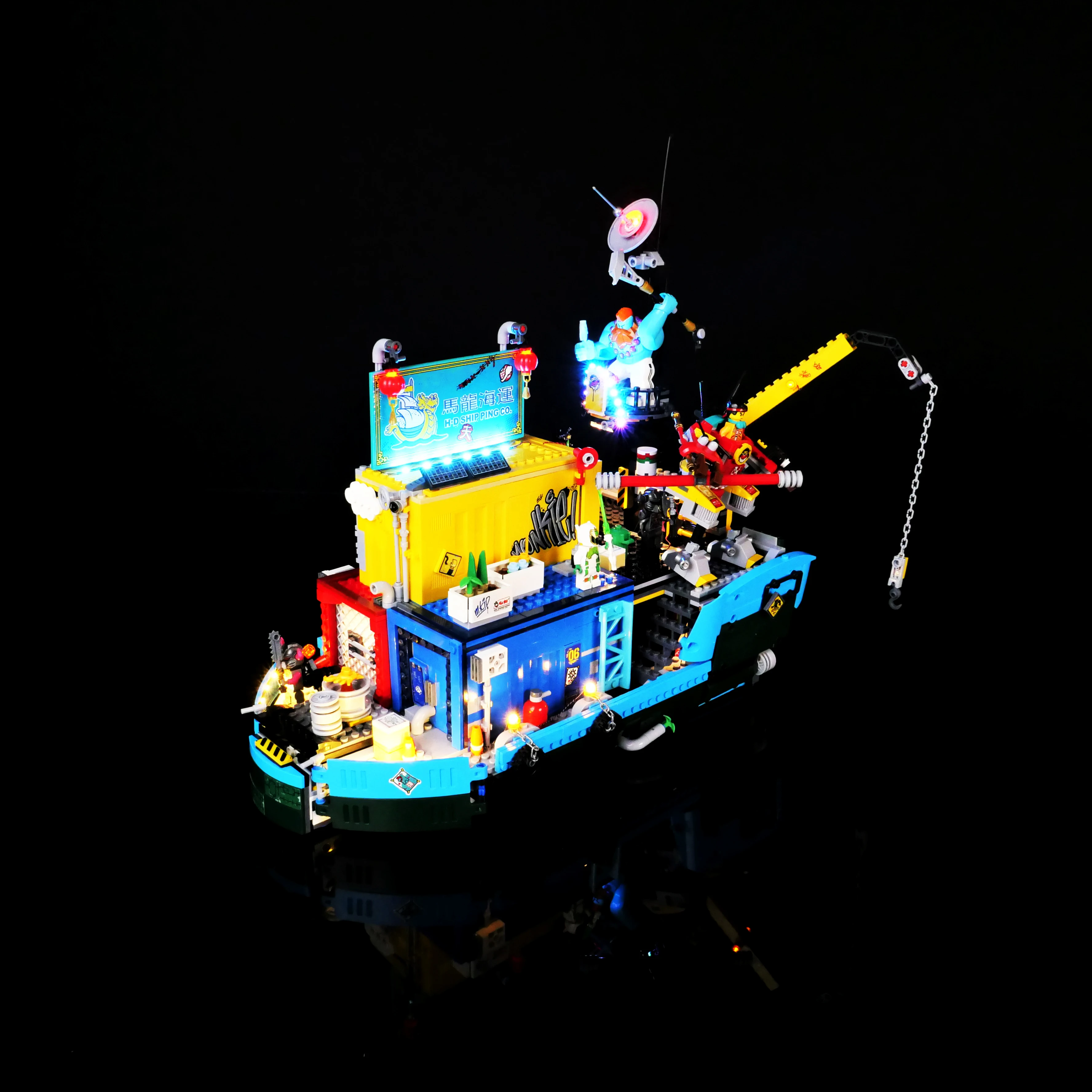 ชุดไฟ LED DIY สำหรับโมเดลบล็อกฐานมหาสมุทรใต้น้ำ 80013 อุปกรณ์เสริมไฟควบคุมระยะไกลสำหรับการตกแต่ง