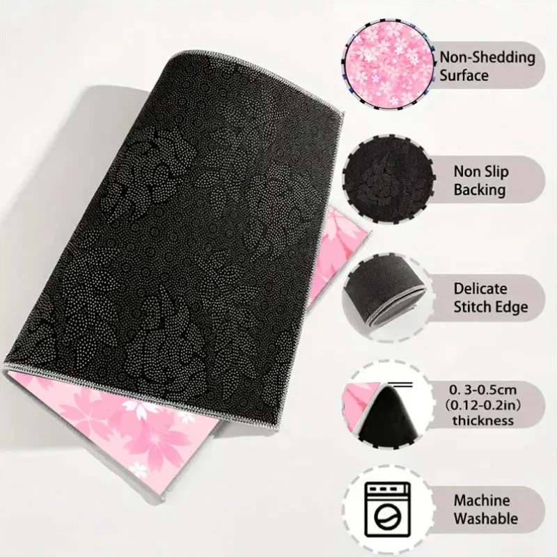 1pc Car Trunk Mat, Measuring 75X100, Featuring A Sakura Pink Design, Made From Durable Material, Suitable For Most Vehicles, Per