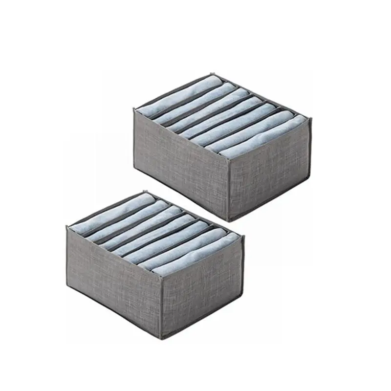 A01F-4X Closet Drawer Organizer For T-Shirts Jeans Shirts Leggings Organizing System For Wardrobe Storage Box A