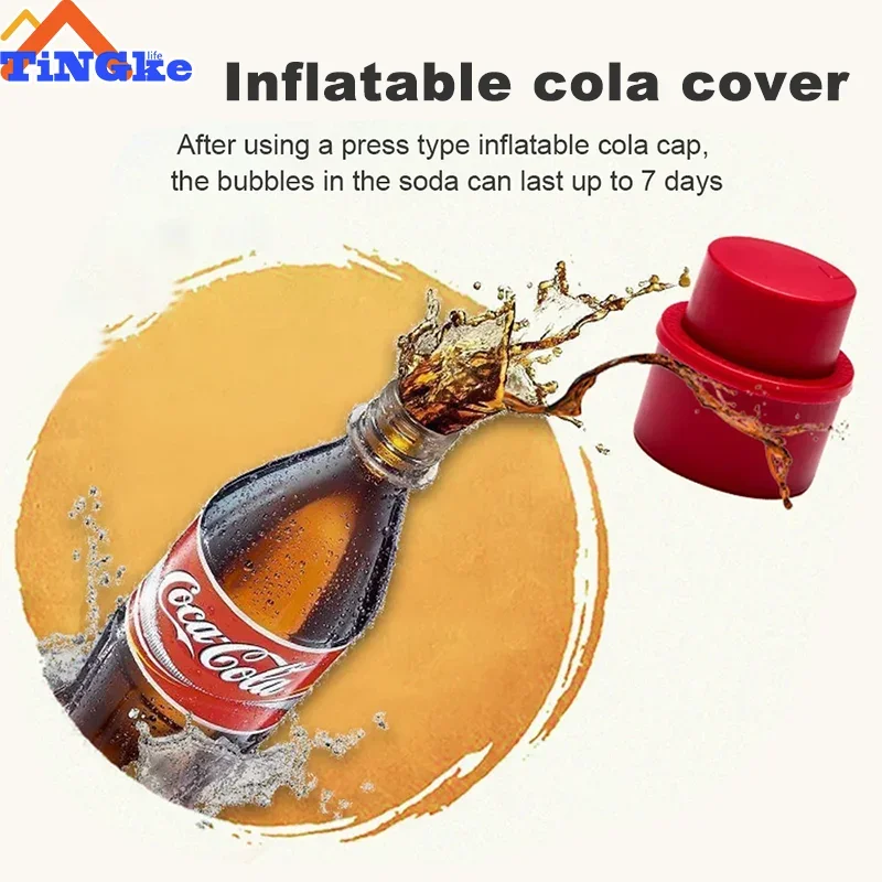 New  Leak-Proof Carbonated Drink Bottle Cap Press Inflatable Cap Can Be Reused Fresh-Keeping Cap Drink Sealer House Accessories