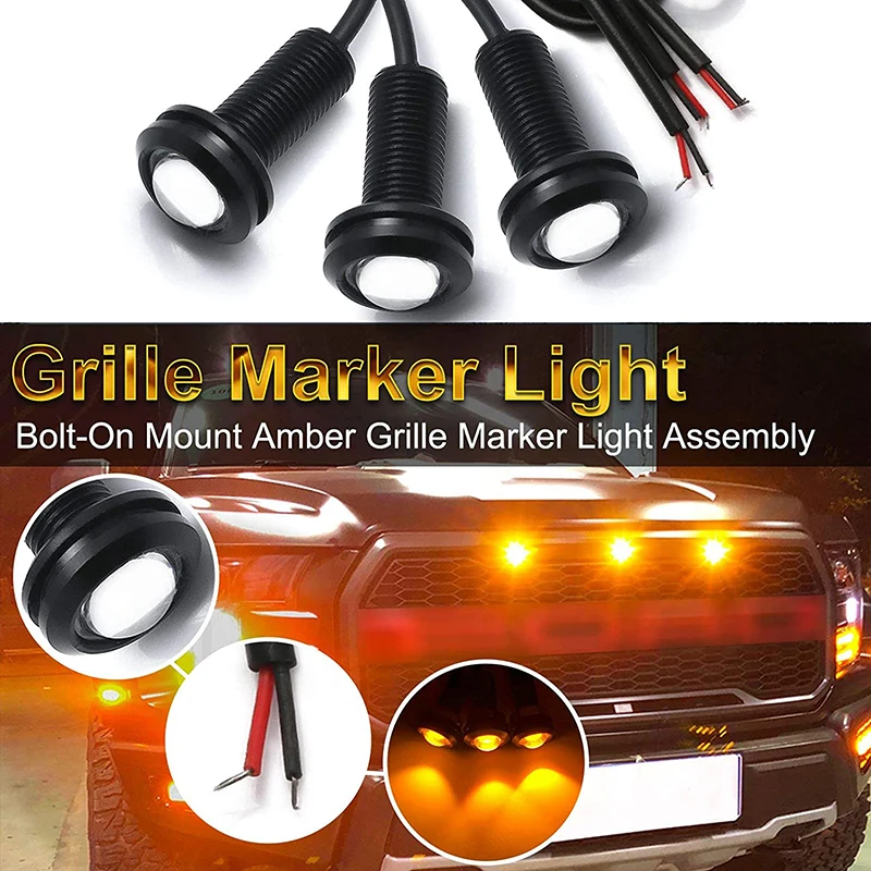 2/6/10 Car DRL LED Bulbs Signal Lights COB 12V 7000K White 18MM Eagle Eye Daytime Running Lights Backup Fog DRL Styling Lamps