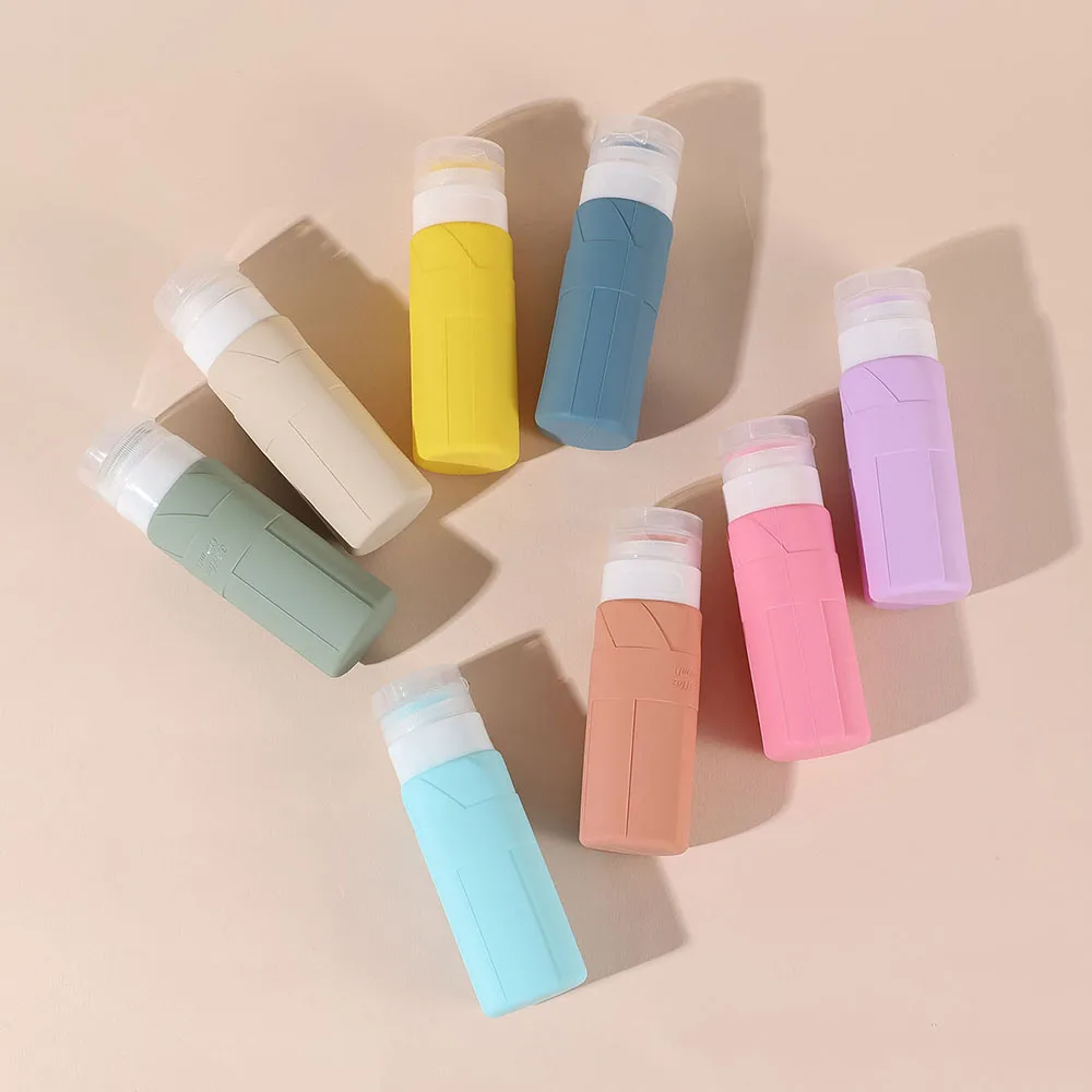 4pcs 100ml Empty Travel Bottles for Toiletries, Travel Size Containers, Leak Proof Silicone Tubes for Shampoo Conditioner Lotion