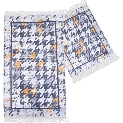 Land Of dowry Polygon Rectangle Bathroom Mat Set 2 Li Mix