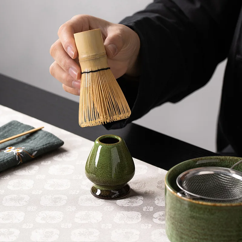 Grüner Tee-Pulver-Schneebesen, Teegeschirr, Teelöffel und Schaufel, japanische Zeremonie, Bambus, Chasen, Tee-Werkzeug, Tee-Pinsel, Küchenzubehör