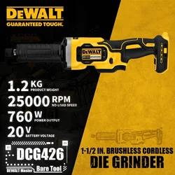 DEWALT DCG426 1-1/2in Brushless Cordless Variable Speed Die Grinder 20V Lithium Power Tools 25000RPM Bare Tool