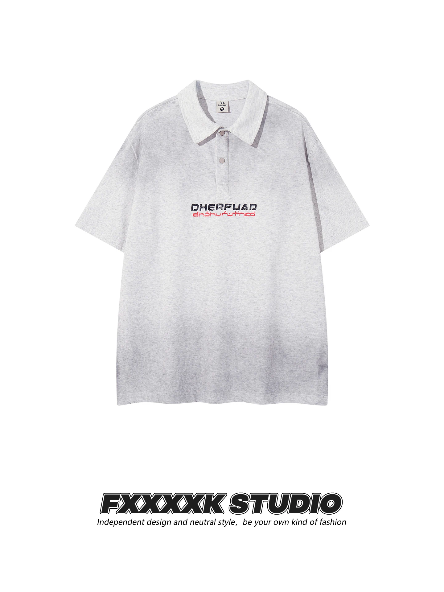 

FXK Original American Casual adient Color Loose irt ort Sve T-irt Top Versatile Comfortable Breathable Cotton