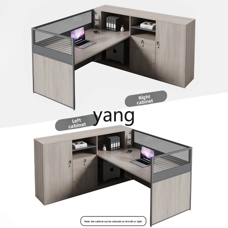 LMM simple modern staff 46 double screen card seat table and chair combination