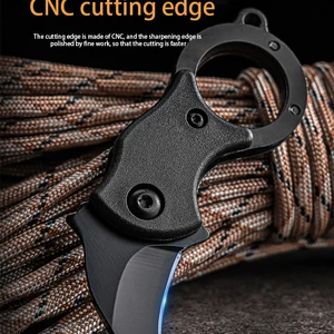 مصغرة ثعلب قلادة جيب سكين في الهواء الطلق المحمولة سكين الدفاع النسر مخلب سلسلة المفاتيح للطي سكين السفر المنزلي ، مربع مفتوح أفضل 8 سكين مبيعات للدفاع عن النفس - No3