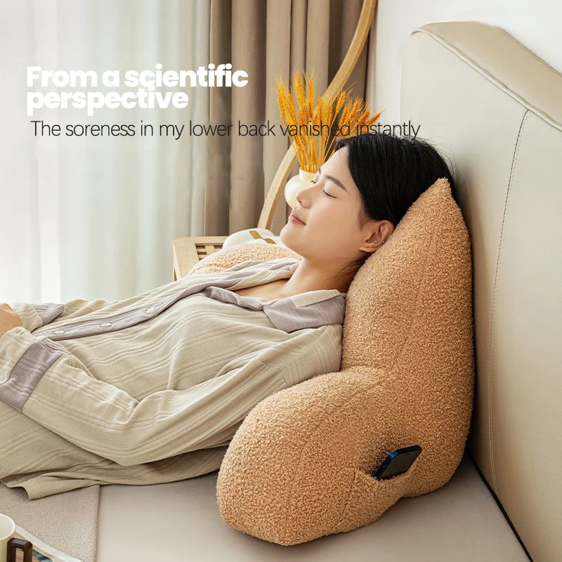 

Reading Pillows for Sitting in Bed Adult Velvet Back Pillow Bed Sitting Up Back-Rest Support Cushion for Sit Up on Couch Sofa