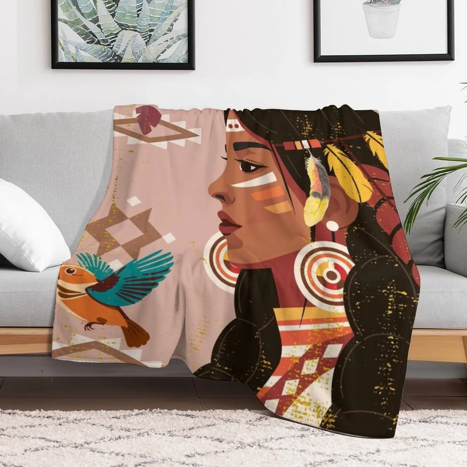 Tribal Thoughts Throw Blanket